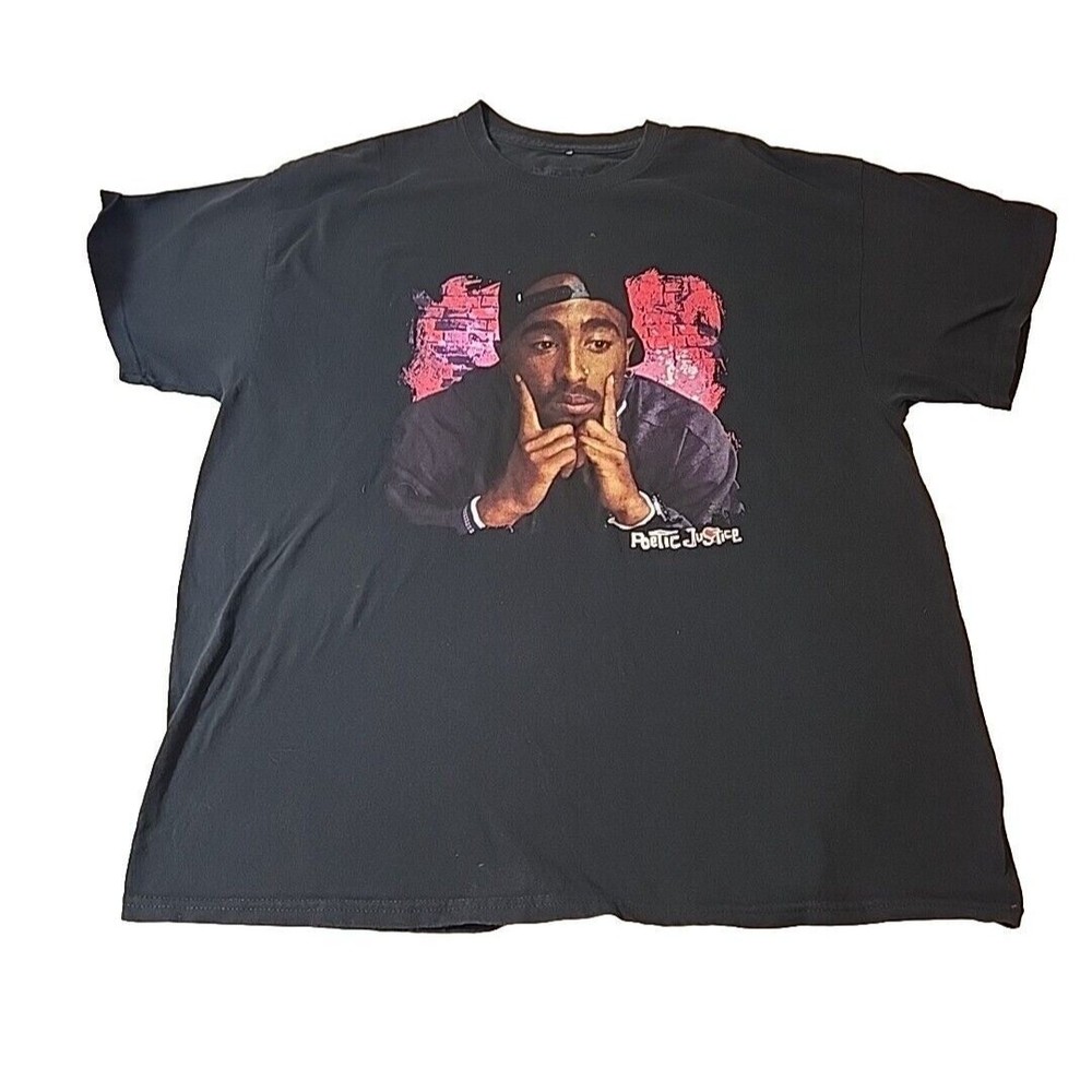 Vintage Poetic Justice Tupac Rap 90's Rapper Graphic‎ T-shirt Mens Extra Large